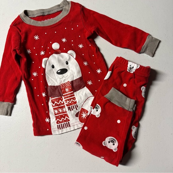 Other - Red Polar Bear Kids Holiday Pajamas